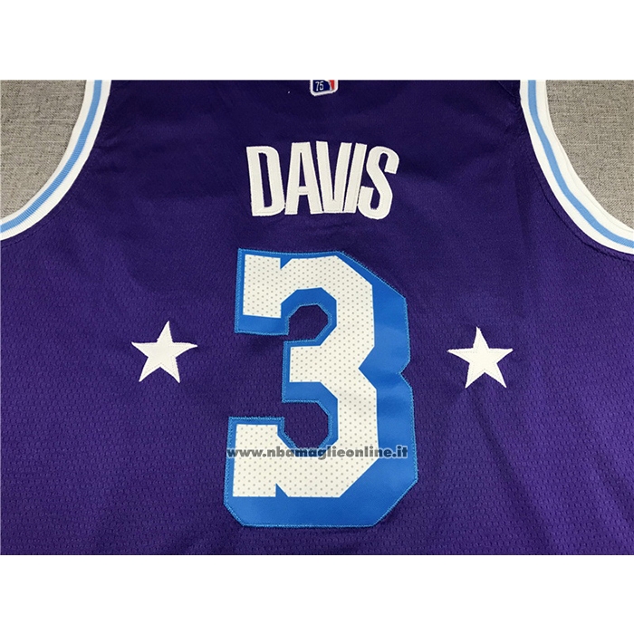 Maglia Los Angeles Lakers Anthony Davis #3 Citta Edition 2021-22 Viola